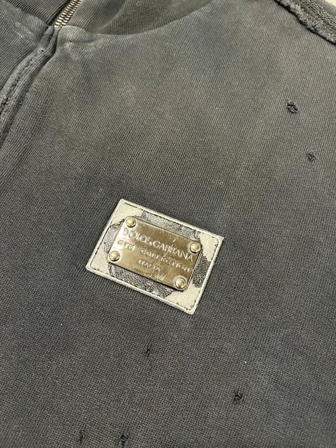 AW2011 Dolce & Gabbana Obscure Distressed Zip-up Sweater (M) aJSEuko 6