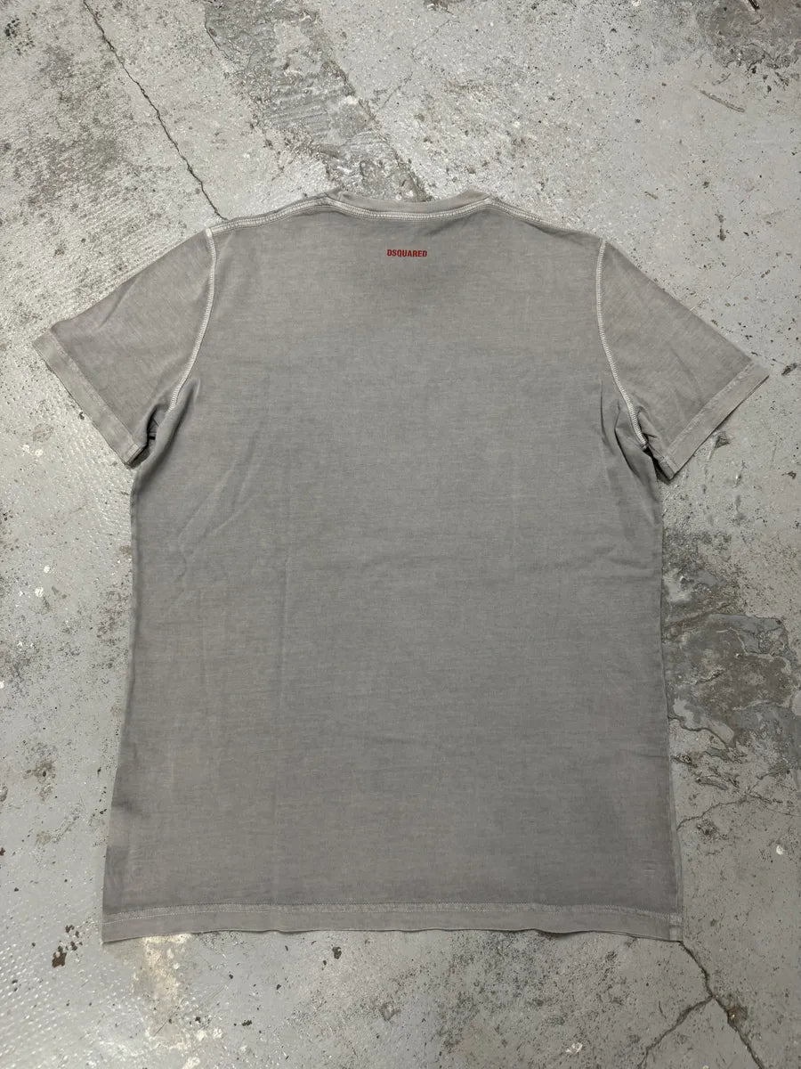 AW2011 Dsquared2 Calligraphy Grey T-Shirt PuoFbxj 4