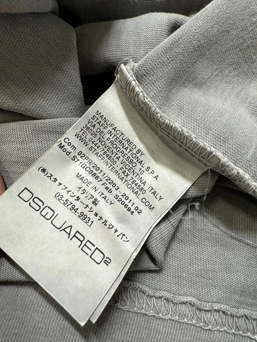 AW2011 Dsquared2 Calligraphy Grey T-Shirt PuoFbxj 5