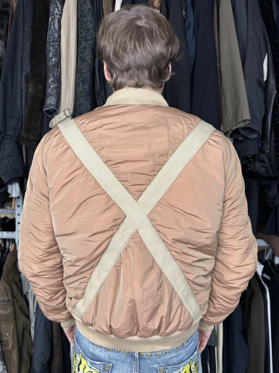 AW2011 Emporio Armani Anniversary Pale Pink Cross Bomber Jacket oHJRyEQ 7