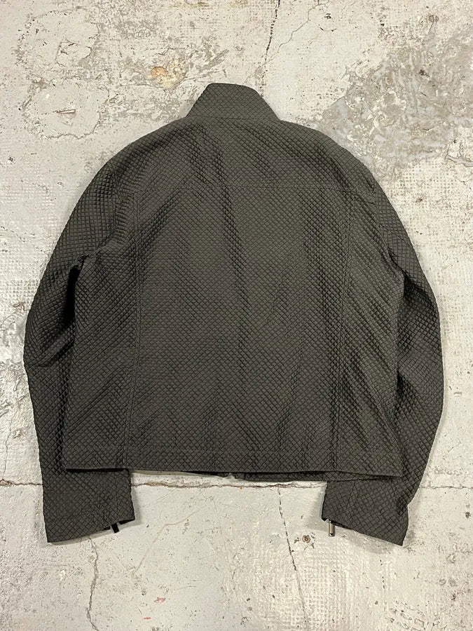 AW2011 Emporio Armani Asymmetrical Textured Black Samurai Jacket GIGDDvL 5