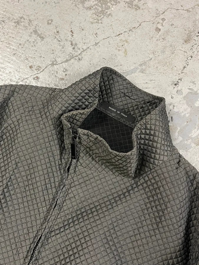AW2011 Emporio Armani Asymmetrical Textured Black Samurai Jacket GIGDDvL 4
