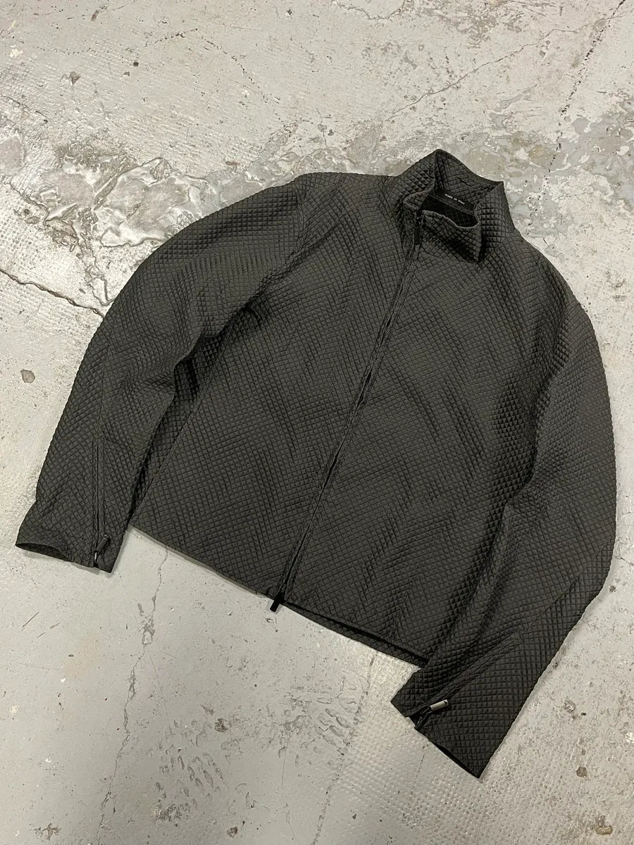 AW2011 Emporio Armani Asymmetrical Textured Black Samurai Jacket GIGDDvL 3