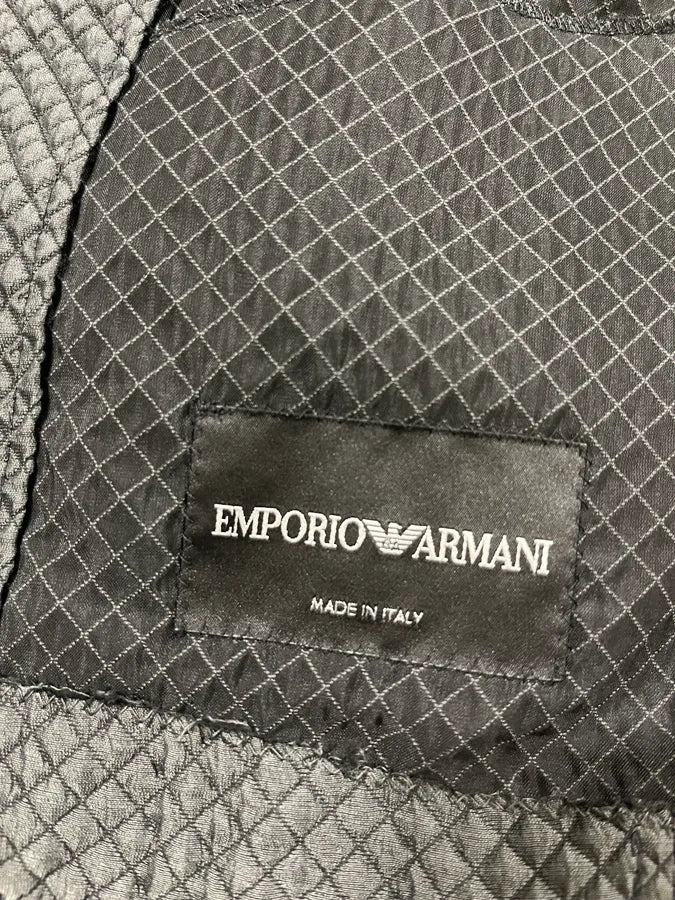 AW2011 Emporio Armani Asymmetrical Textured Black Samurai Jacket GIGDDvL 8