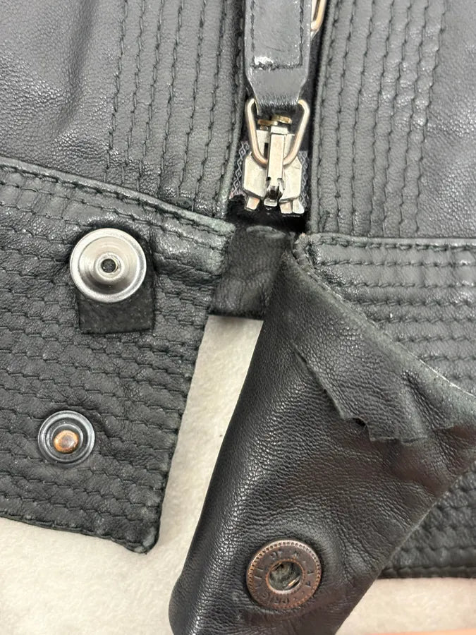 AW2011 Emporio Armani Black Leather Jacket IGHLqxo 8