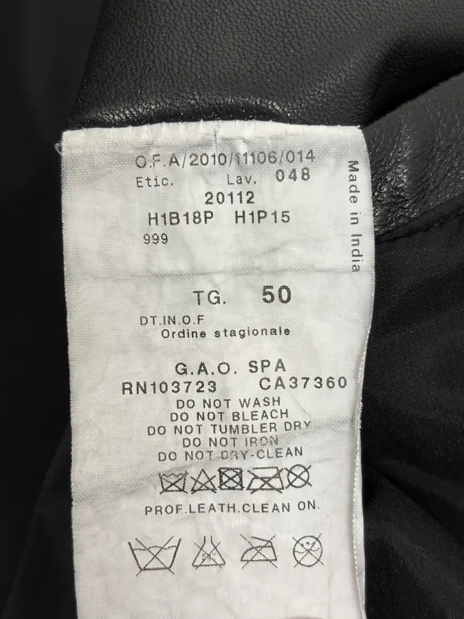 AW2011 Emporio Armani Black Leather Jacket IGHLqxo 10