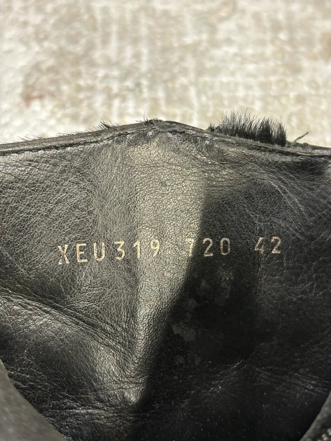 AW2011 Emporio Armani Black Pony Hair Leather Boots pfBorgj 8