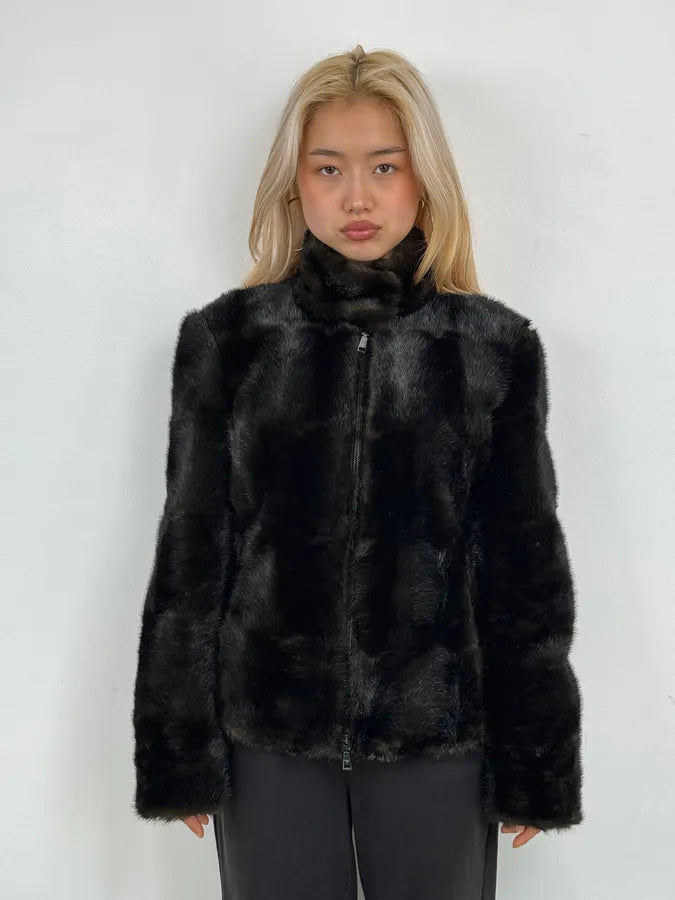 AW2011 Emporio Armani Brown Faux Fur Cozy Jacket gMhFXUq 1