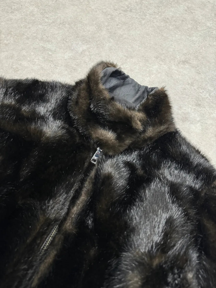 AW2011 Emporio Armani Brown Faux Fur Cozy Jacket gMhFXUq 4