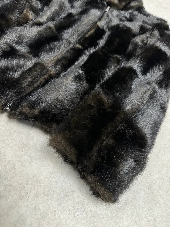 AW2011 Emporio Armani Brown Faux Fur Cozy Jacket gMhFXUq 5