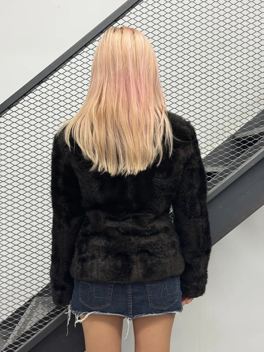 AW2011 Emporio Armani Brown Faux Fur Jacket kQsWGih 1