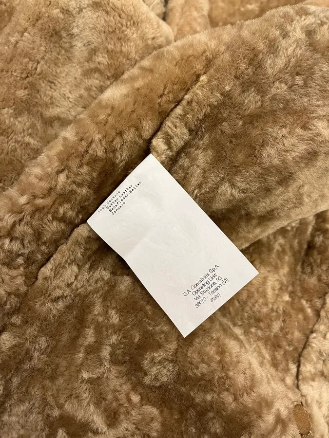 AW2011 Emporio Armani Camel Shearling Mutton Leather Jacket tppiwCr 11