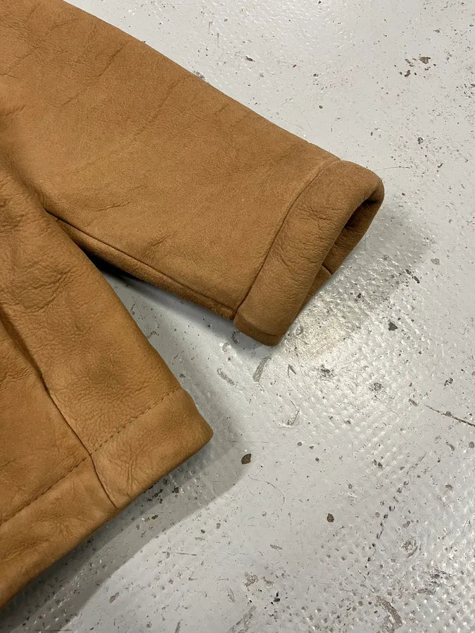 AW2011 Emporio Armani Camel Shearling Mutton Leather Jacket tppiwCr 5