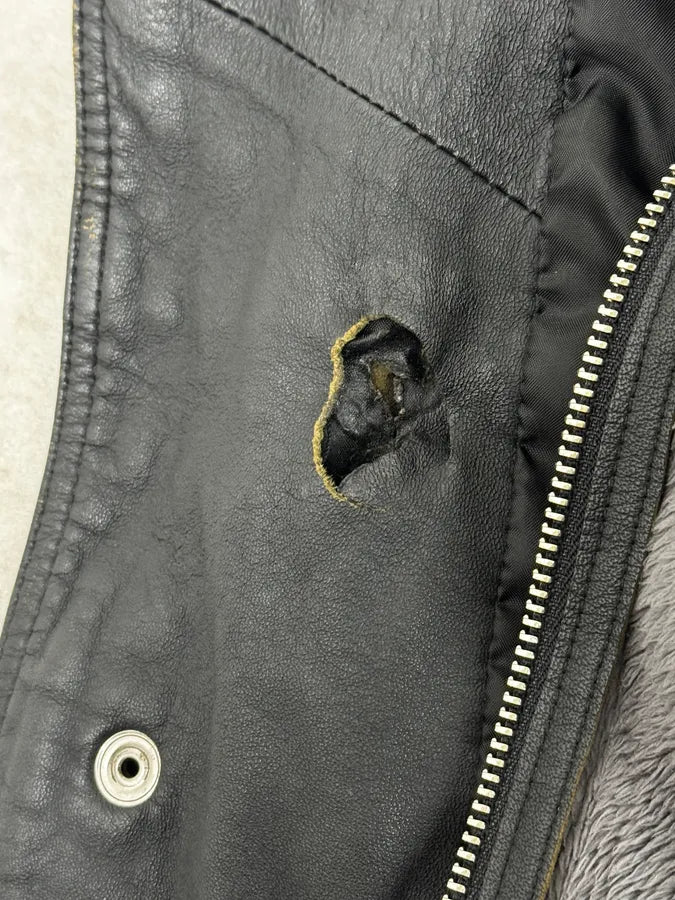 AW2011 Emporio Armani Hooded Faded Black Leather Jacket YOJxkGx 11