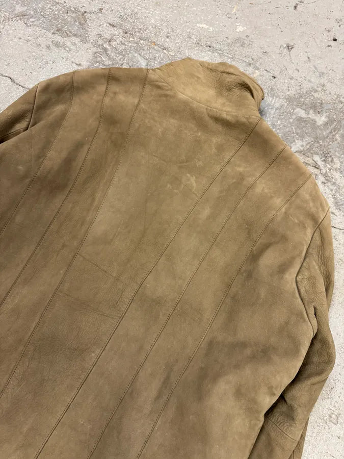 AW2011 Emporio Armani Samurai Asymmetrical Zip Brut Beige Jacket (L/XL) YslEZwL 9