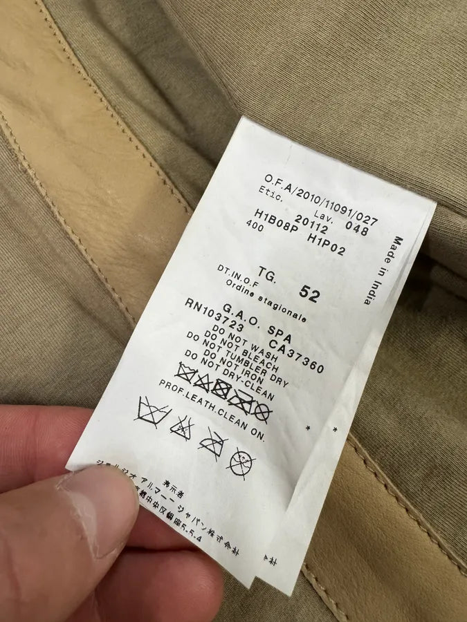 AW2011 Emporio Armani Split Zip Hood Leather Jacket fWwnfql 11