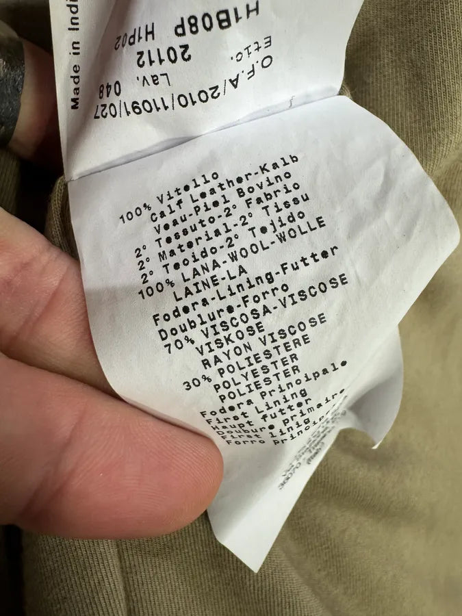 AW2011 Emporio Armani Split Zip Hood Leather Jacket fWwnfql 9