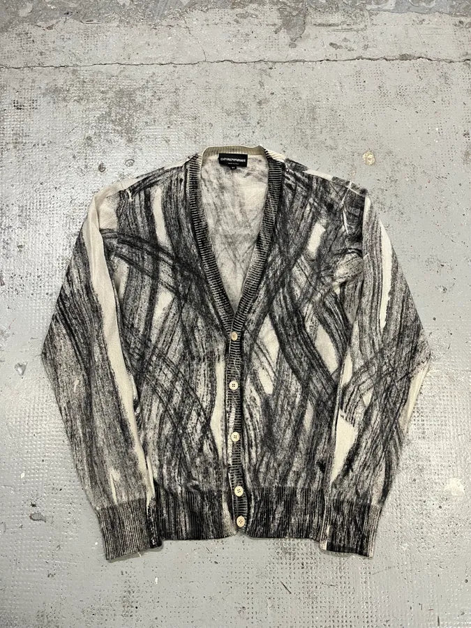 AW2011 Emporio Armani Wheel Paint Cardigan Sweater JoPqrLn 4