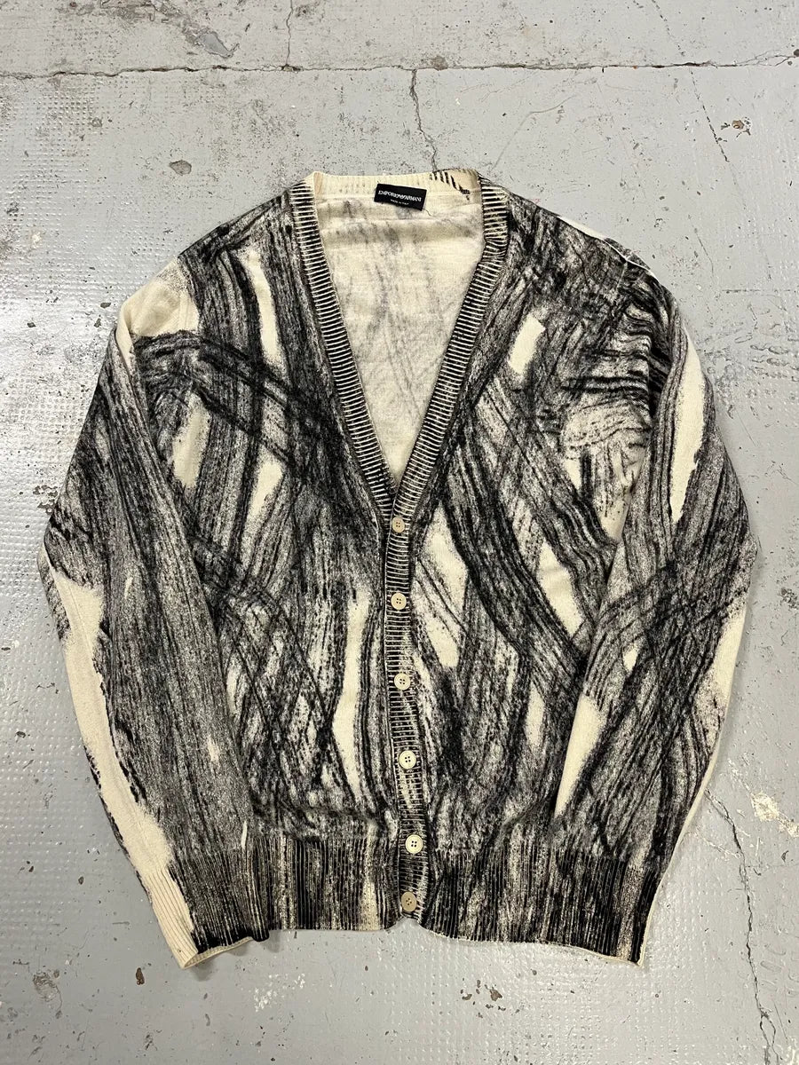 AW2011 Emporio Armani Wheel Paint Cardigan Sweater tEbvzTI 1