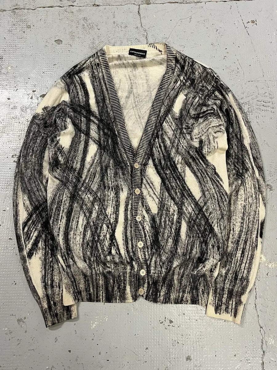 AW2011 Emporio Armani Wheel Paint Cardigan Sweater tEbvzTI 4