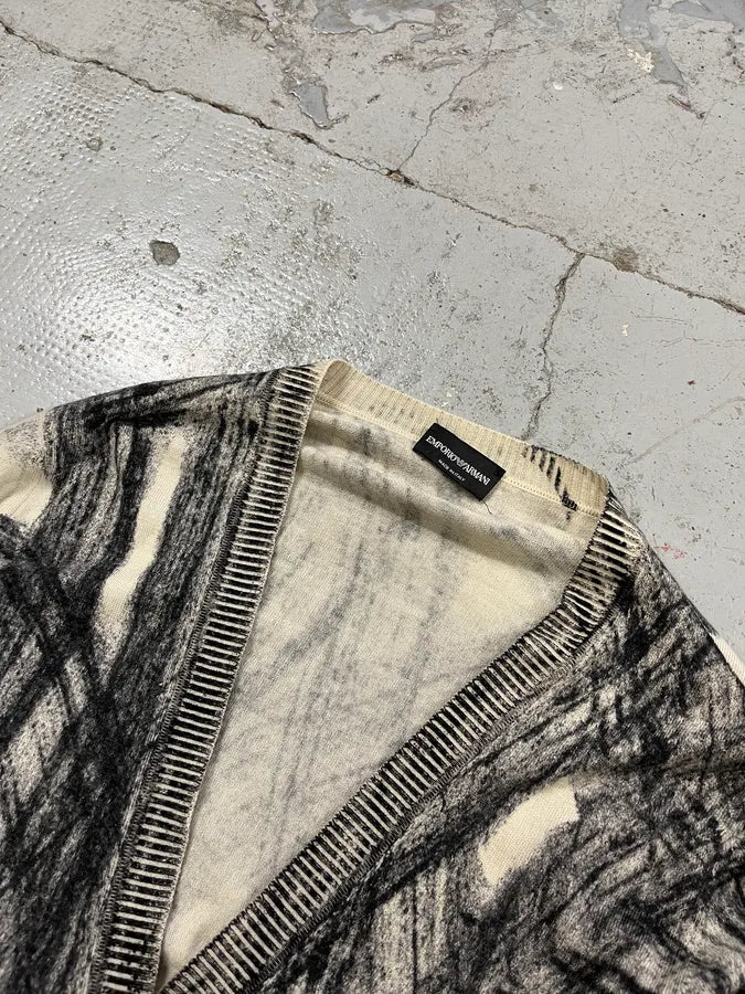AW2011 Emporio Armani Wheel Paint Cardigan Sweater tEbvzTI 5
