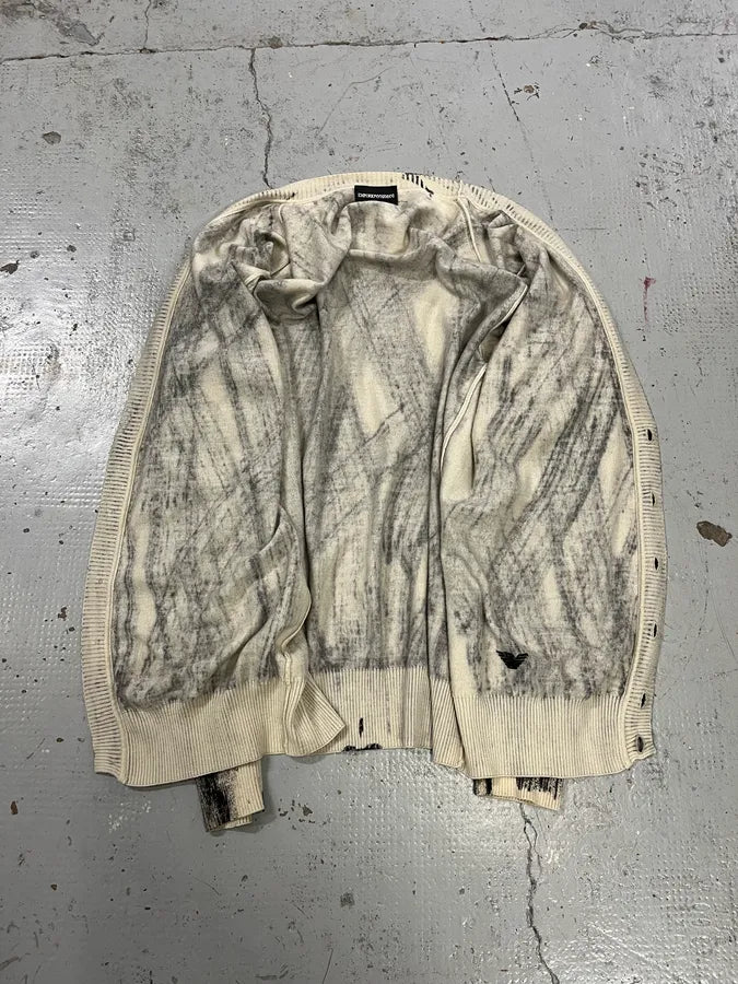 AW2011 Emporio Armani Wheel Paint Cardigan Sweater tEbvzTI 8