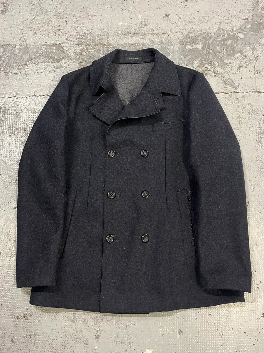 AW2011 Emporio Armani Wool Navy Caban Jacket dXTsPSb 0