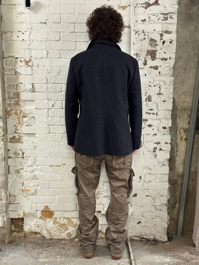 AW2011 Emporio Armani Wool Navy Caban Jacket dXTsPSb 2