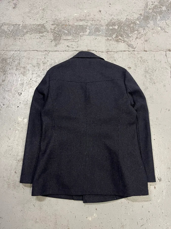 AW2011 Emporio Armani Wool Navy Caban Jacket dXTsPSb 6