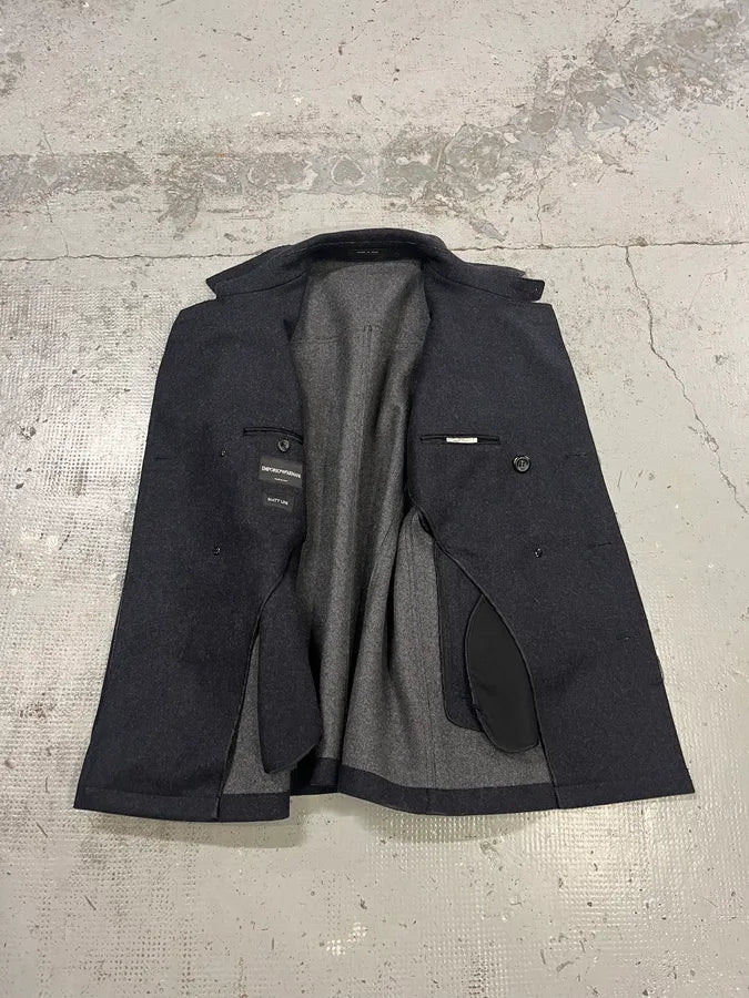 AW2011 Emporio Armani Wool Navy Caban Jacket dXTsPSb 7