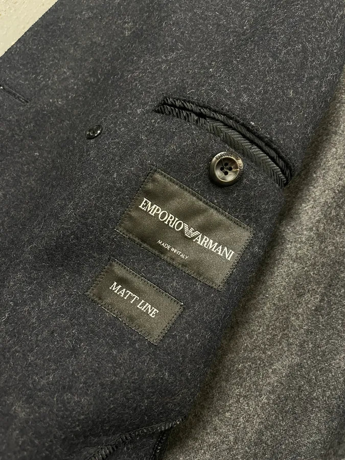 AW2011 Emporio Armani Wool Navy Caban Jacket dXTsPSb 8