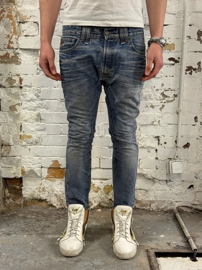 AW2011 Galliano Blue Denim Distressed Jeans ywxwmzf 1