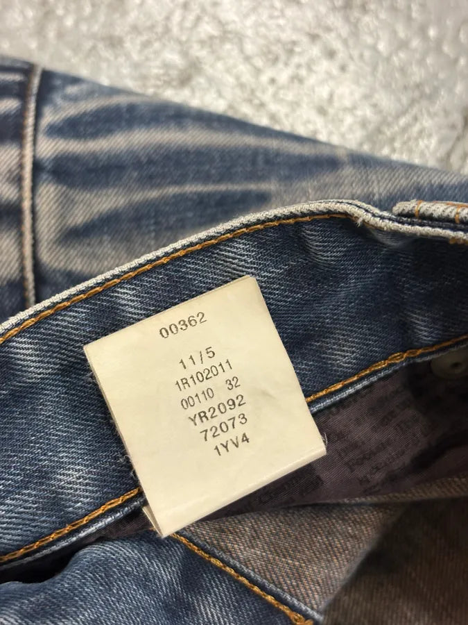 AW2011 Galliano Blue Denim Distressed Jeans ywxwmzf 10