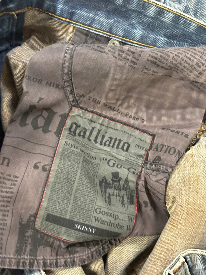 AW2011 Galliano Blue Denim Distressed Jeans ywxwmzf 11