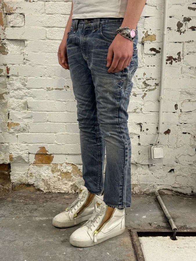AW2011 Galliano Blue Denim Distressed Jeans ywxwmzf 2