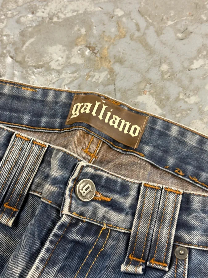 AW2011 Galliano Blue Denim Distressed Jeans ywxwmzf 5