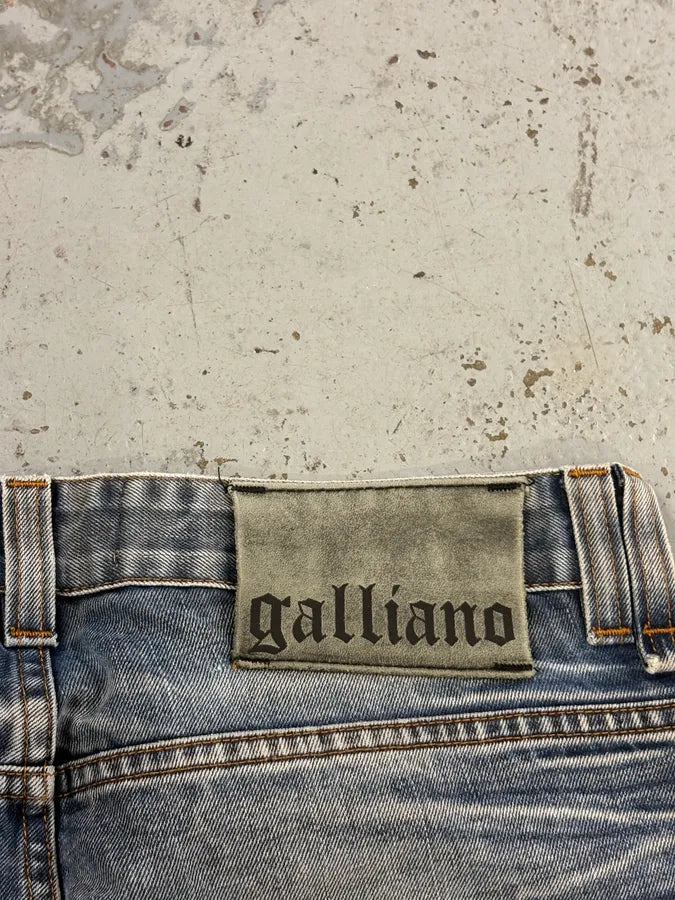 AW2011 Galliano Blue Denim Distressed Jeans ywxwmzf 8