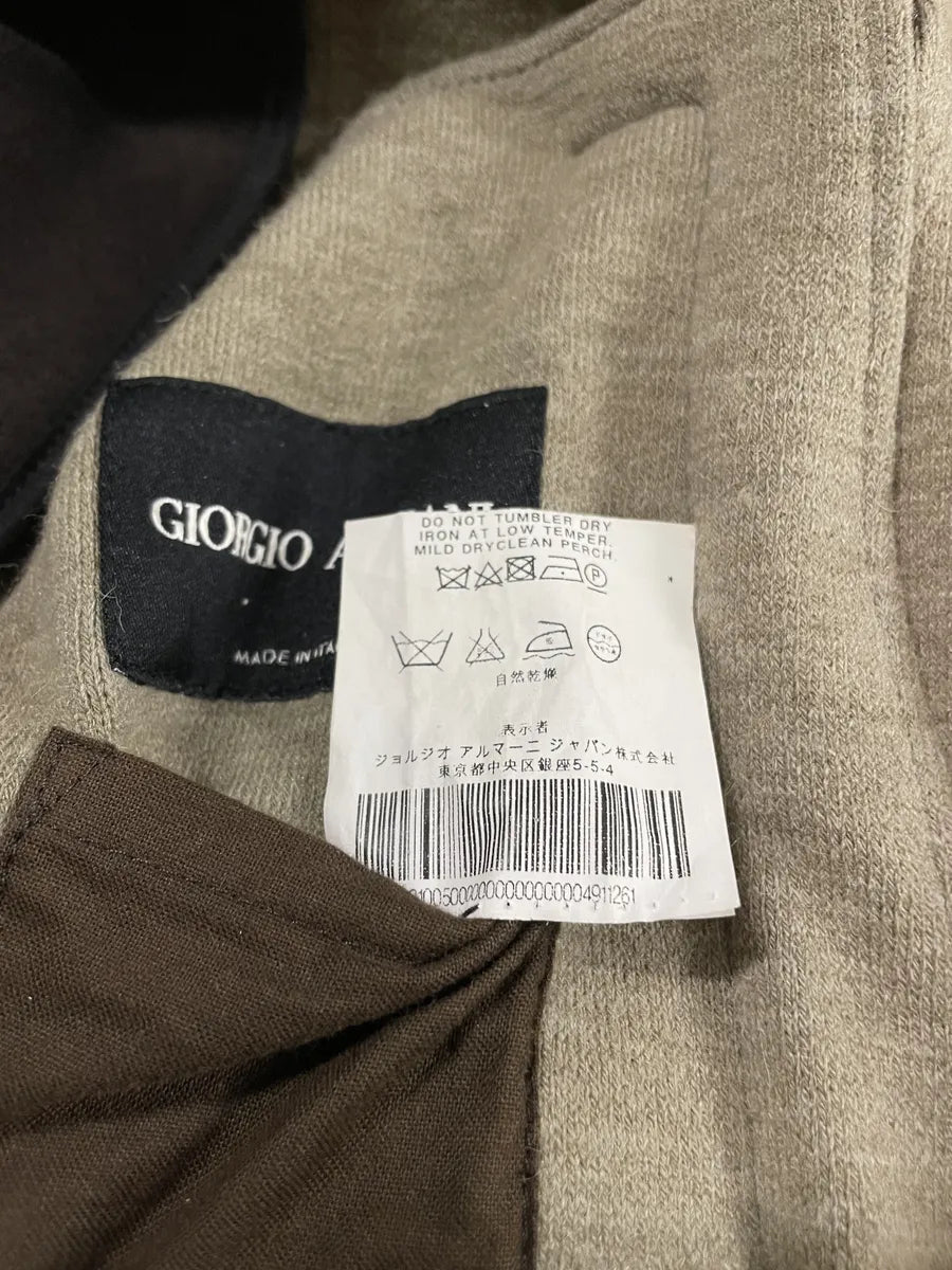 AW2011 Giorgio Armani Asymmetrical Zip Brown Hooded Suede Leather Coat BxrIbfA 11