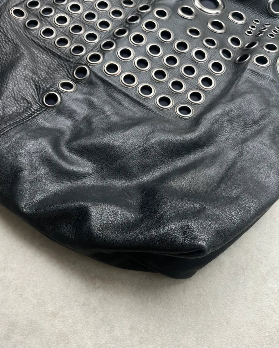 AW2011 Givenchy Black Leather Perfored Handle Bag by Riccardo Tisci ubKucuZ 5
