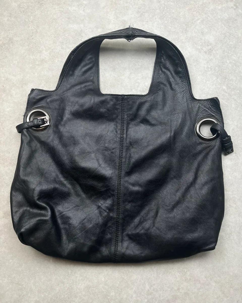 AW2011 Givenchy Black Leather Perfored Handle Bag by Riccardo Tisci ubKucuZ 6