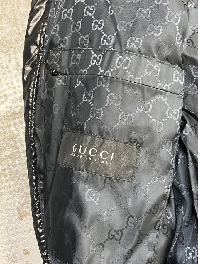 AW2011 Gucci Black & Navy Hooded Puffer Jacket aCsXqNn 10