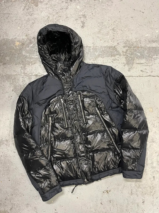 AW2011 Gucci Black & Navy Hooded Puffer Jacket aCsXqNn 4