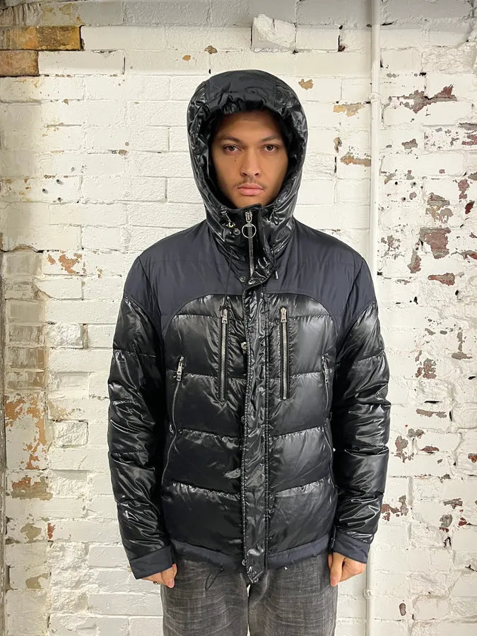 AW2011 Gucci Black & Navy Hooded Puffer Jacket aCsXqNn 1