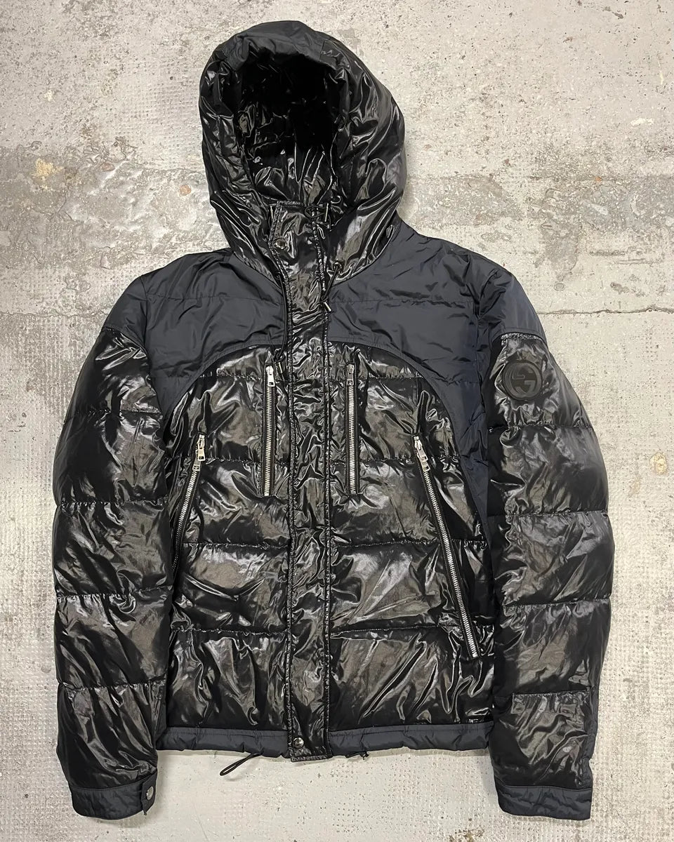 AW2011 Gucci Black & Navy Hooded Puffer Jacket aCsXqNn 0