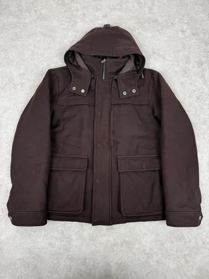 AW2011 Gucci Brown Hooded Wool Jacket afLAbzz 0