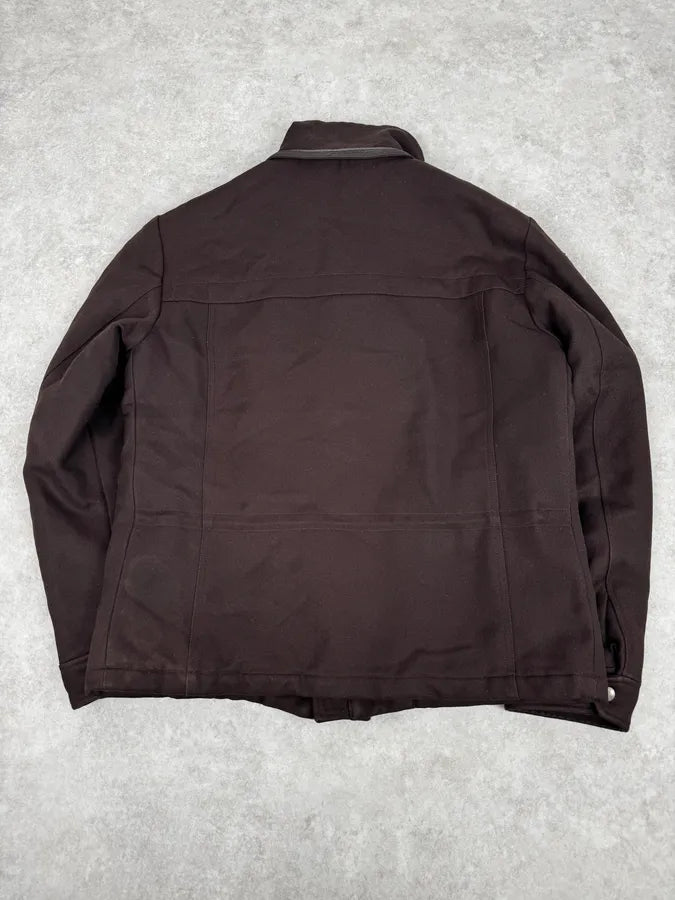 AW2011 Gucci Brown Hooded Wool Coat afLAbzz 3