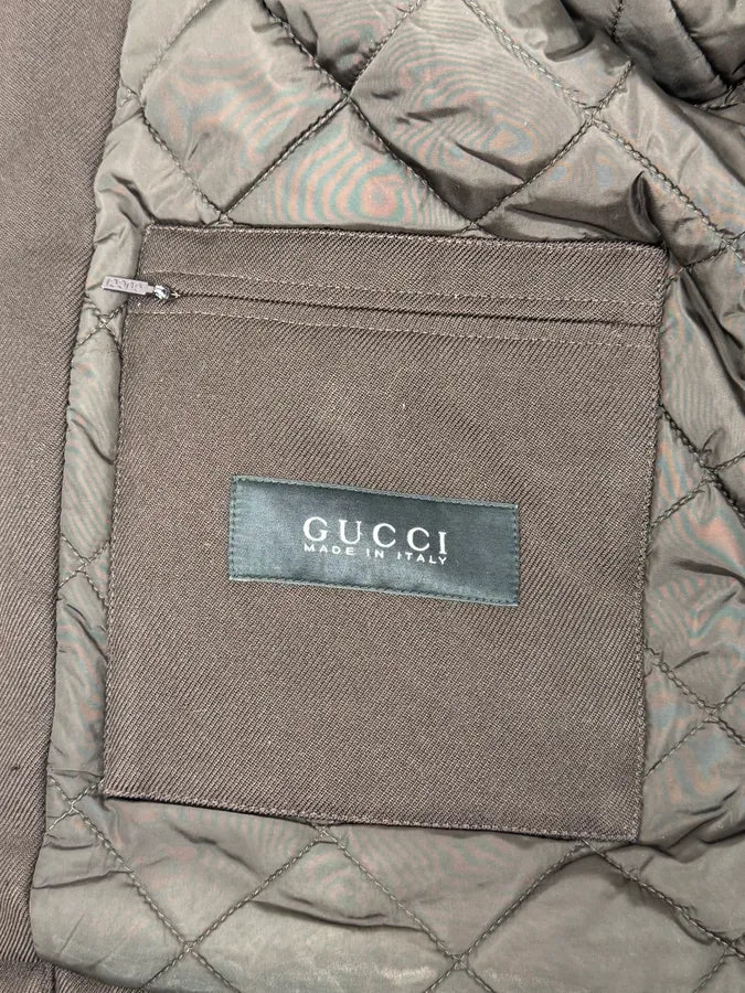 AW2011 Gucci Brown Hooded Wool Jacket afLAbzz 10