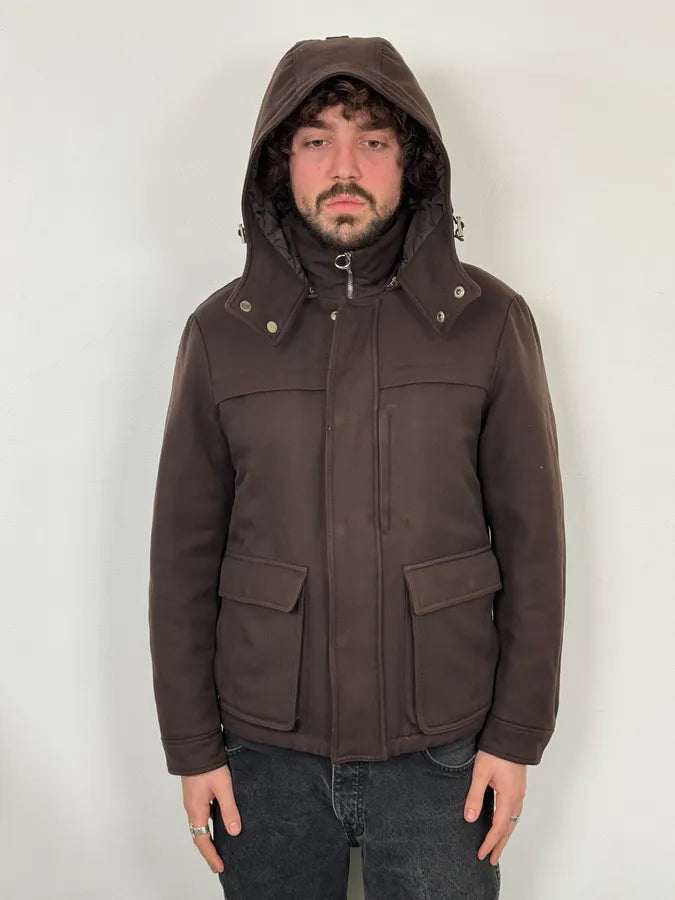AW2011 Gucci Brown Hooded Wool Jacket afLAbzz 1