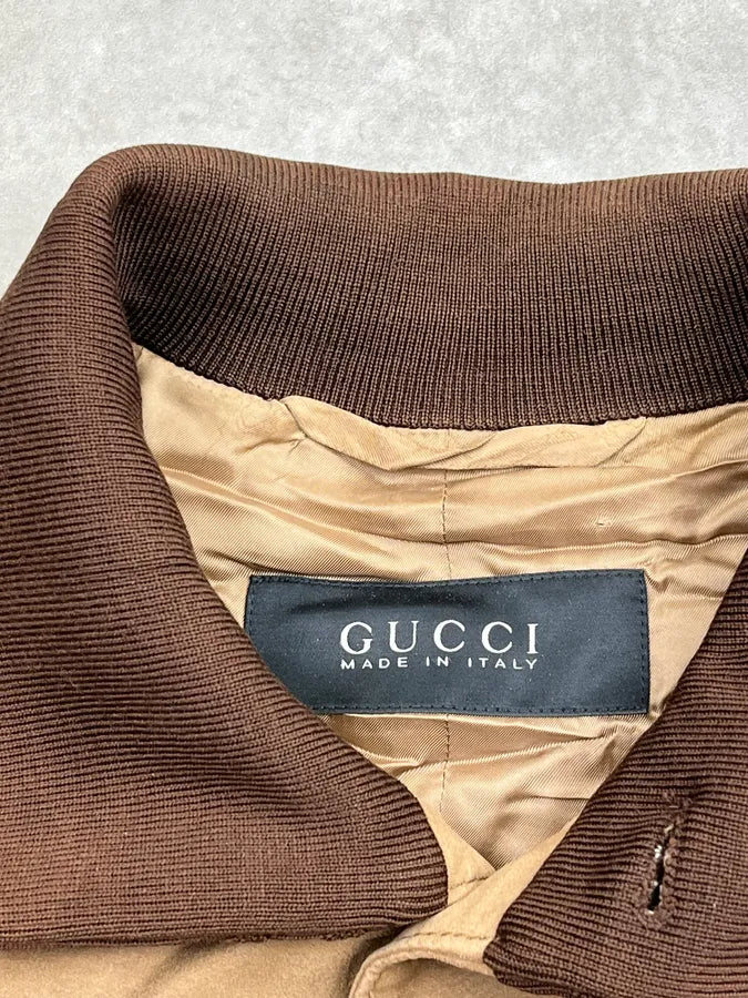SS2011 Gucci Camel Cargo Buttoned Collar Jacket by Frida Giannini OXQtCnl 10