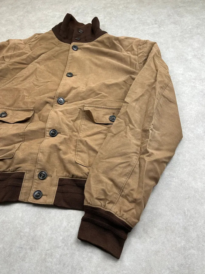 SS2011 Gucci Camel Cargo Buttoned Collar Jacket by Frida Giannini OXQtCnl 5